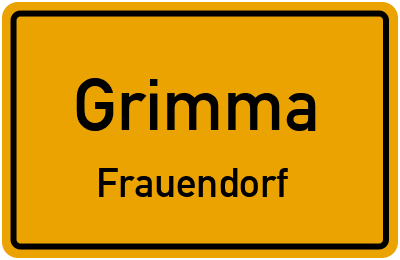 Straßenverzeichnis Grimma Frauendorf