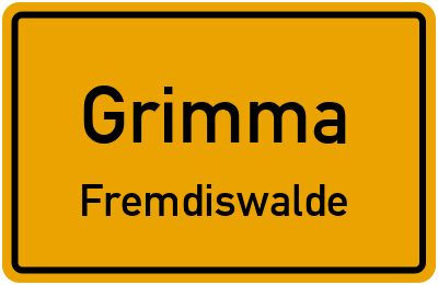 Straßenverzeichnis Grimma Fremdiswalde