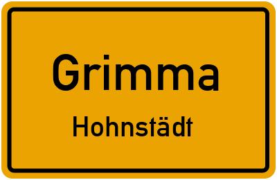Straßenverzeichnis Grimma Hohnstädt