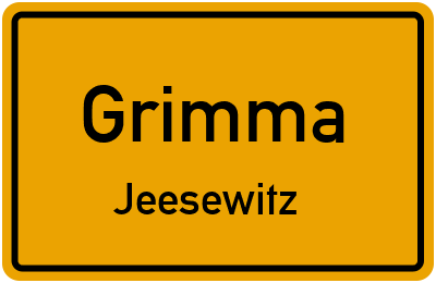 Straßenverzeichnis Grimma Jeesewitz
