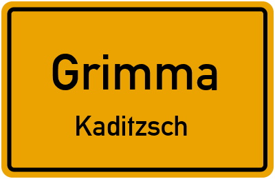 Straßenverzeichnis Grimma Kaditzsch