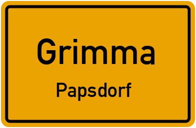 Straßenverzeichnis Grimma Papsdorf
