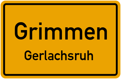 Straßenverzeichnis Grimmen Gerlachsruh