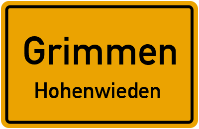 Straßenverzeichnis Grimmen Hohenwieden