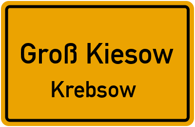 Straßenverzeichnis Groß Kiesow Krebsow