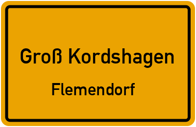 Straßenverzeichnis Groß Kordshagen Flemendorf