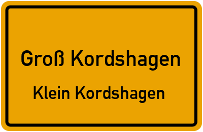 Straßenverzeichnis Groß Kordshagen Klein Kordshagen