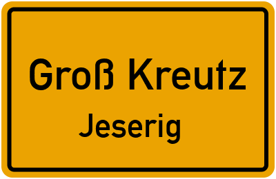 Straßenverzeichnis Groß Kreutz Jeserig