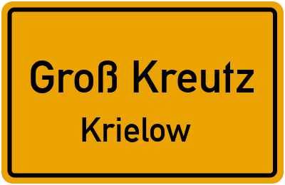 Straßenverzeichnis Groß Kreutz Krielow