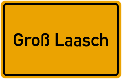 Ortsschild von Groß Laasch in Mecklenburg-Vorpommern