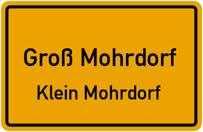 Straßenverzeichnis Groß Mohrdorf Klein Mohrdorf