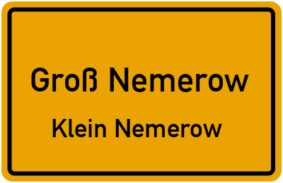 Straßenverzeichnis Groß Nemerow Klein Nemerow