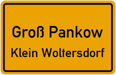 Straßenverzeichnis Groß Pankow Klein Woltersdorf