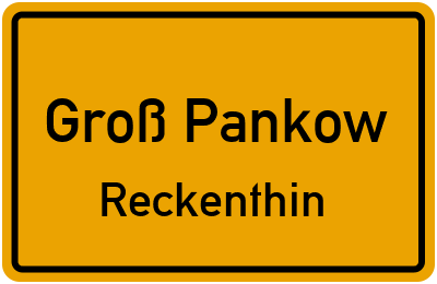 Straßenverzeichnis Groß Pankow Reckenthin