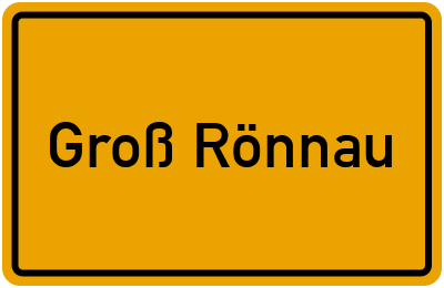 Ortsschild von Gemeinde Groß Rönnau in Schleswig-Holstein