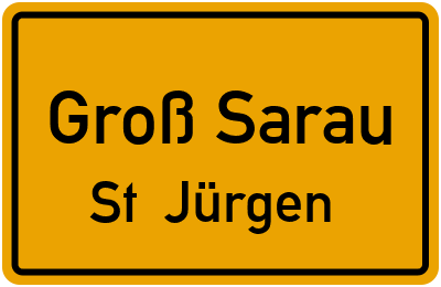 Straßenverzeichnis Groß Sarau St. Jürgen