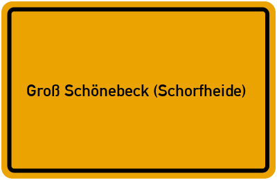 Groß Schönebeck (Schorfheide) Branchenbuch