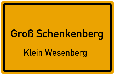 Straßenverzeichnis Groß Schenkenberg Klein Wesenberg
