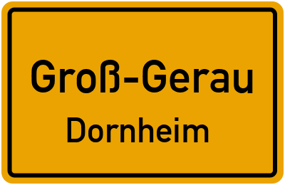 Ortsschild Groß-Gerau Dornheim