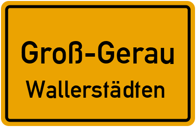 Ortsschild Groß-Gerau Wallerstädten