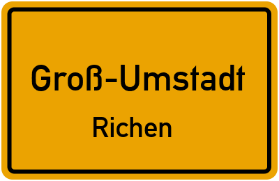 Ortsschild Groß-Umstadt Richen