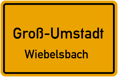 Ortsschild Groß-Umstadt Wiebelsbach