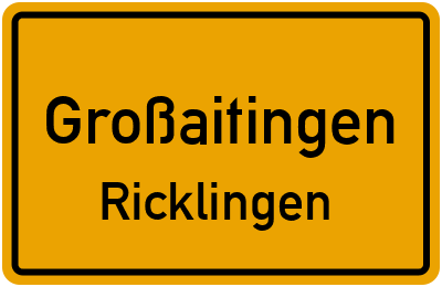 Straßenverzeichnis Großaitingen Ricklingen