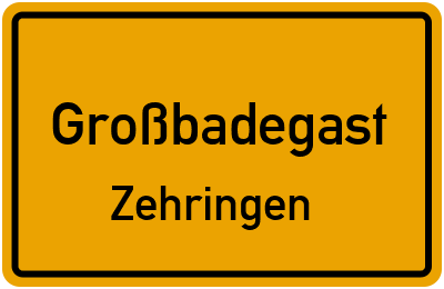 Straßenverzeichnis Großbadegast Zehringen