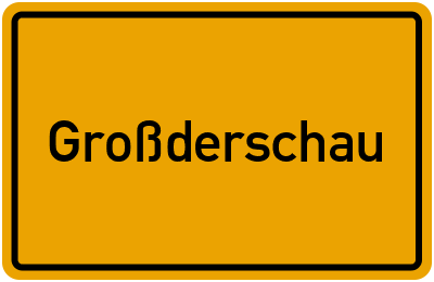 Ortsschild von Gemeinde Großderschau in Brandenburg