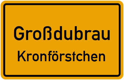Straßenverzeichnis Großdubrau Kronförstchen