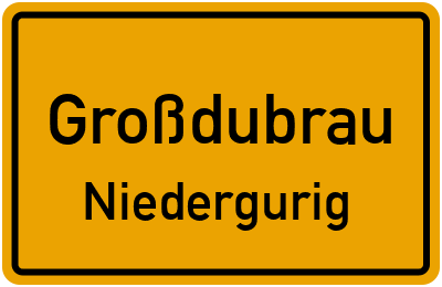 Straßenverzeichnis Großdubrau Niedergurig