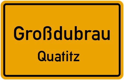 Straßenverzeichnis Großdubrau Quatitz