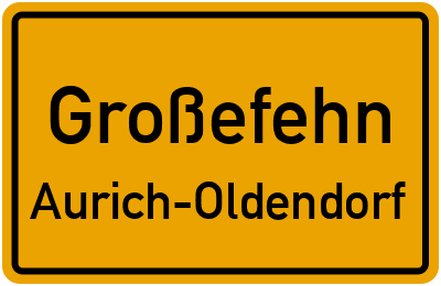 Straßenverzeichnis Großefehn Aurich-Oldendorf