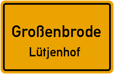 Ortsschild Großenbrode Lütjenhof