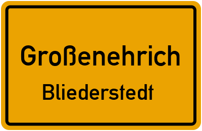 Straßenverzeichnis Großenehrich Bliederstedt