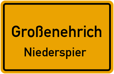 Straßenverzeichnis Großenehrich Niederspier