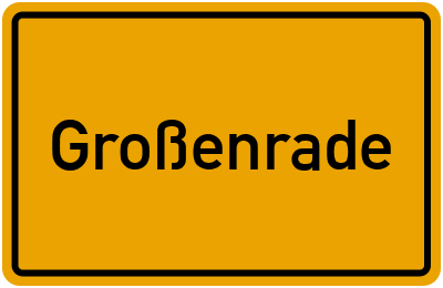 Ortsschild von Gemeinde Großenrade in Schleswig-Holstein