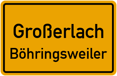 Straßenverzeichnis Großerlach Böhringsweiler