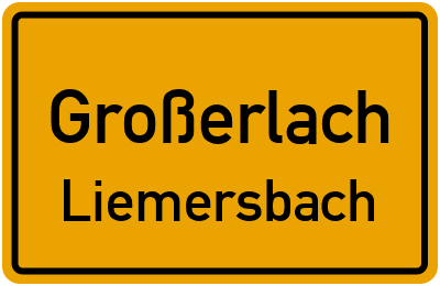 Straßenverzeichnis Großerlach Liemersbach