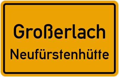 Straßenverzeichnis Großerlach Neufürstenhütte