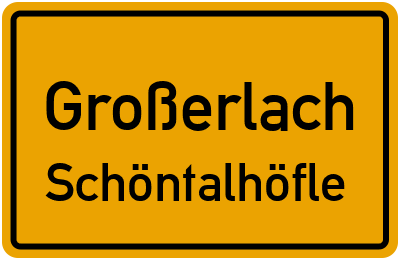 Straßenverzeichnis Großerlach Schöntalhöfle