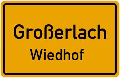 Straßenverzeichnis Großerlach Wiedhof
