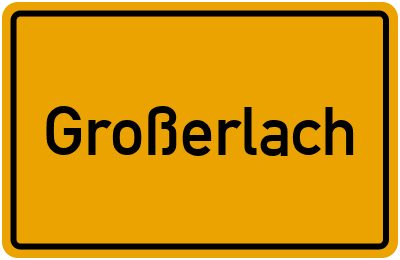 Ortsschild von Großerlach in Baden-Württemberg