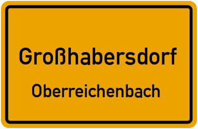 Ortsschild Großhabersdorf Oberreichenbach