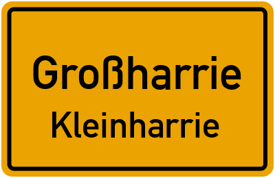 Straßenverzeichnis Großharrie Kleinharrie