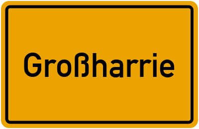 Ortsschild von Gemeinde Großharrie in Schleswig-Holstein