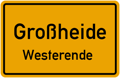 Straßenverzeichnis Großheide Westerende