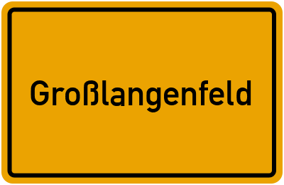 Ortsschild von Gemeinde Großlangenfeld in Rheinland-Pfalz