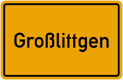 Ortsschild von Gemeinde Großlittgen in Rheinland-Pfalz