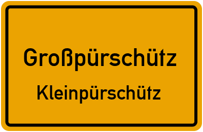 Straßenverzeichnis Großpürschütz Kleinpürschütz